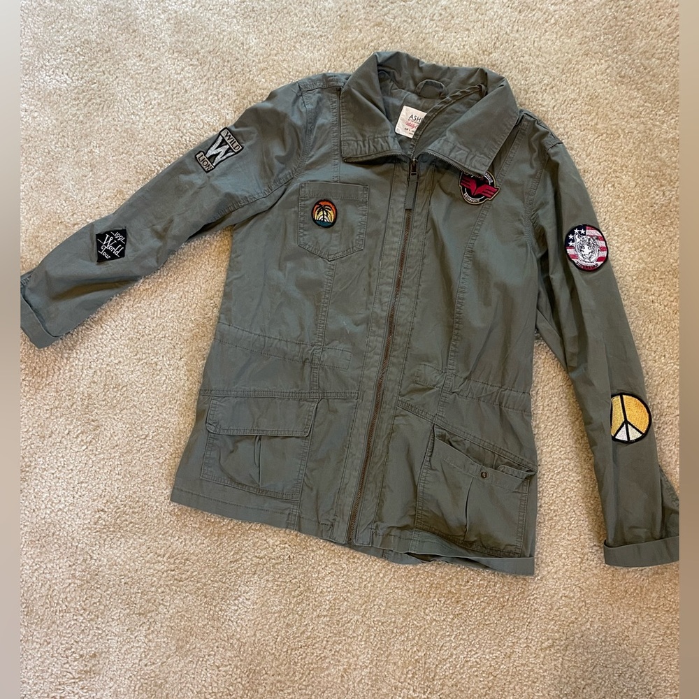 Women’s jacket | olive green utility jacket